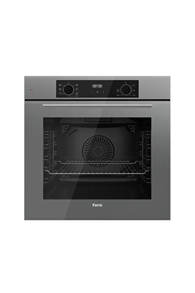 Ferre Qbl63cpr Flowart Serisi Gri Ankastre Fırın (0 7 KONUM)