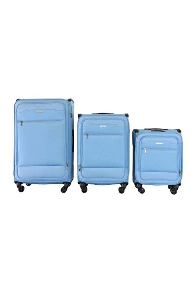 european tourister Rome Soft Luggage Set 3 Pieces - Blue