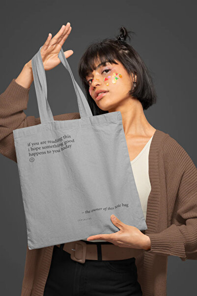 OEM Tote Bag, premium cotton, original illustration, text Something Good