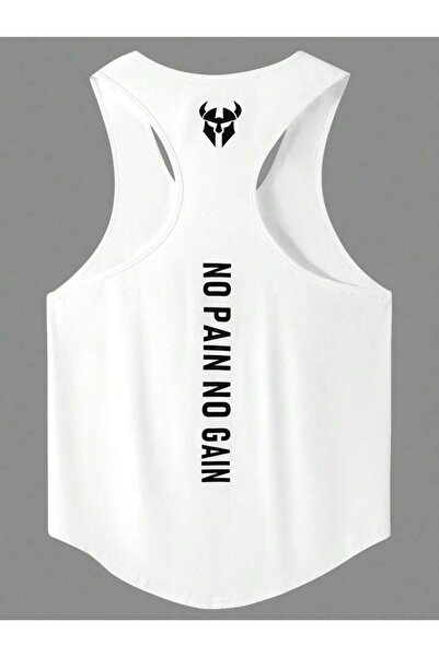 Machetta Men's No Pain Printed Zero Arm Fitness Gym Tank Top Sportsman Singlet