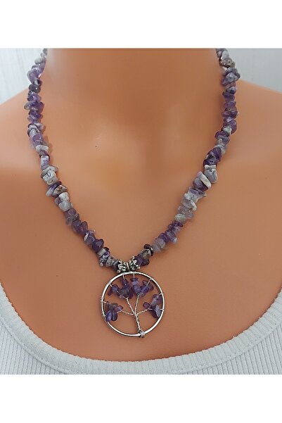 Nej Amethyst Stone Necklace