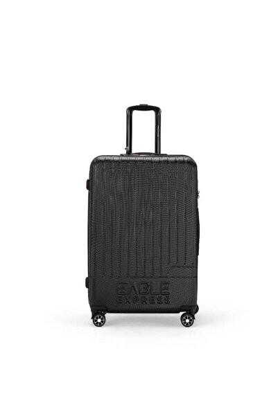EAGLE EXPRESS حقيبة سفر بعجلات صلبة من مادة ABS من فيوجن - 28 بوصة - أسود - م...