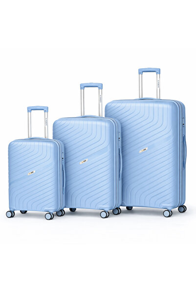 Kairos طقم حقائب سفر من 3 قطع، مصنوع من مادة البولي بروبيلين المقاومة للخدش، ...