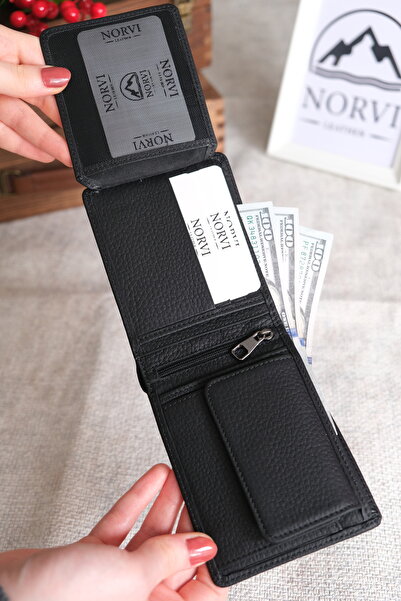 Norvi Leather محفظة جلدية مميزة B مطبوع موقعة من أتاتورك - محفظة جلدية أصلية ...