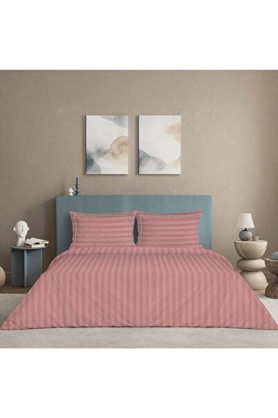 MULBERRY LIVING 100% Cotton -300 TC Elysian Stripes 4 Piece Duvet Set