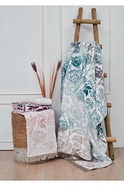 Bella Home Aksu Single Double-Sided Cotton Blanket - 150X200 cm - Breathable ...