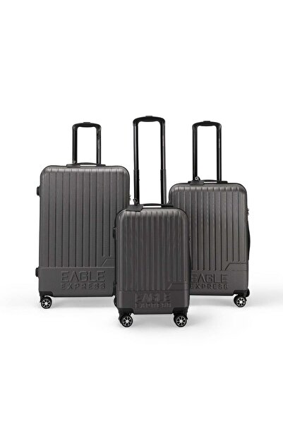 EAGLE EXPRESS Fusion ABS Hard Trolley Luggage Set - 3 Pieces (20/24/28 Inch) ...