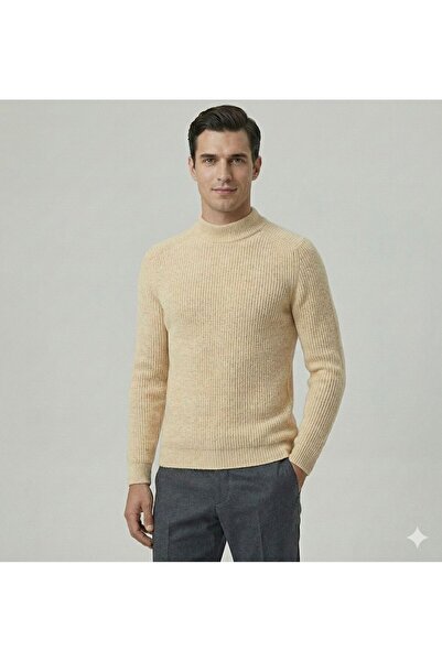 sufyy Men's Corded Fabric Turtleneck Sweater