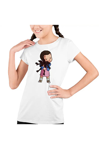 OEM Παιδικό Κορίτσι Stranger Things Eleven Demogorgon Chibi T-shirt