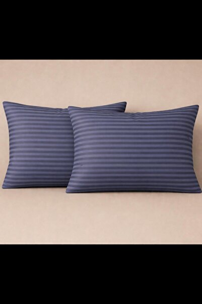 miruza ev tekstil 100% Cotton Satin 2-Piece Blue Pillowcase 50*70