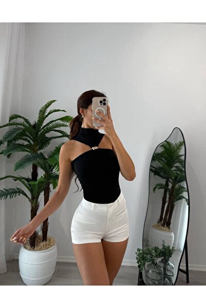 NEW JOURNAL Kadın Beyaz Cep Detaylı Ekstra Mini Şort YEL221696