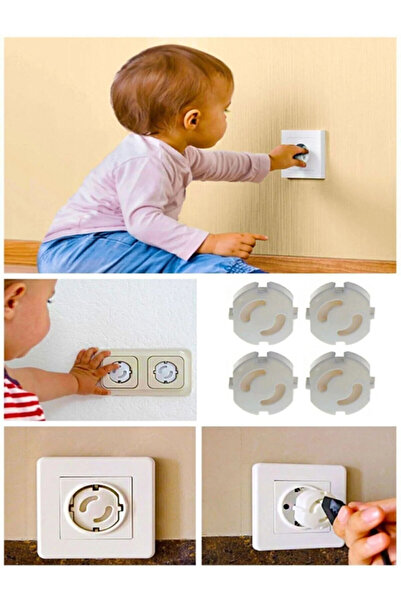 Tasarım Evi غطاء مقبس، غطاء مقبس حماية لسلامة الطفل والطفل 4 قطع
