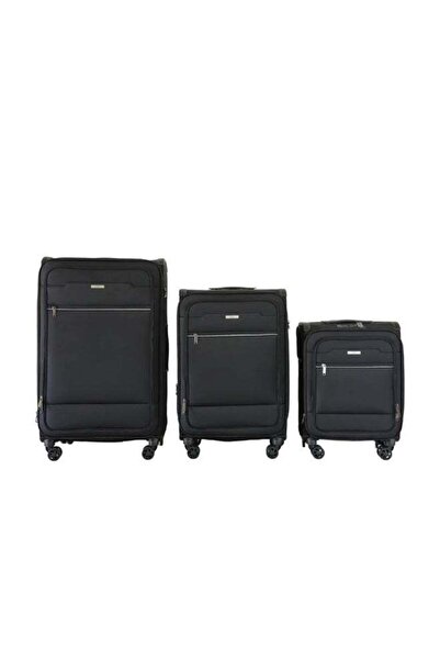 european tourister Rome Soft Luggage Set 3 Pieces - Black