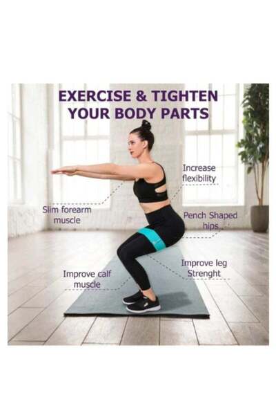 Roomlyne Set of 1 Piece Fabric Resistance Bands - Non-Slip Back Bands - Exerc...