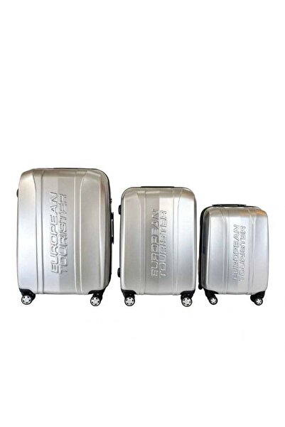 european tourister Treviso Hard Trolley Set 3 Pieces - Silver