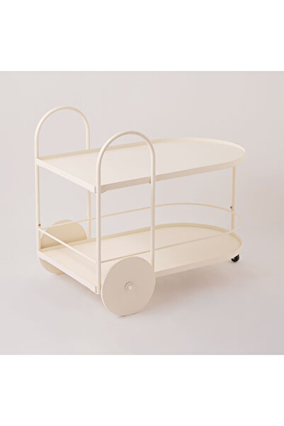 homez metal serving trolley 82*53*72.5cm, white