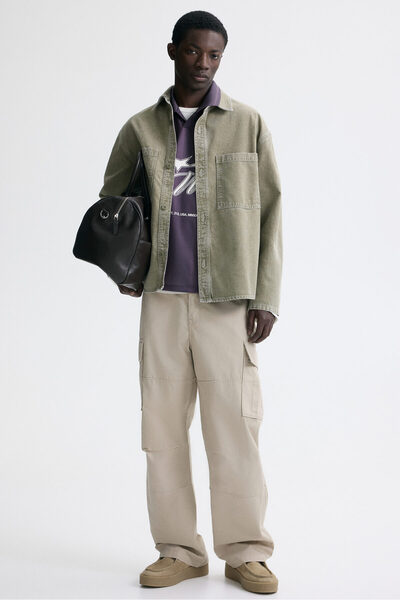 H&M Pamuklu Kargo Pantolon Relaxed Fit