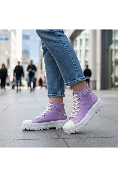 Modlet.ro Γυναικεία μοβ πάνινα παπούτσια MOD09963