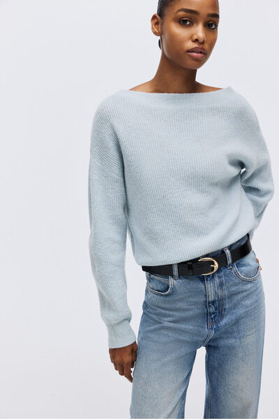 H&M Kayık Yakalı Oversize Kazak