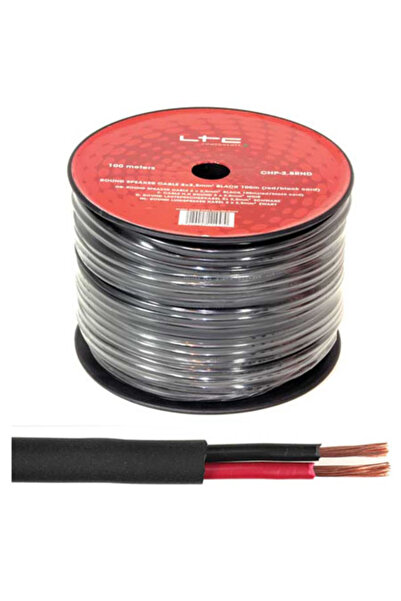 LTC Black round audio cable 2x1.5mm 100m