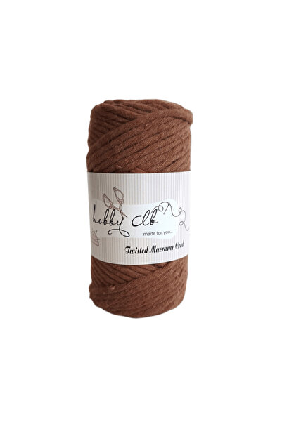 hobby club Tearable Macrame Cord 250 Gr 75 m 3.5 mm Cinnamon
