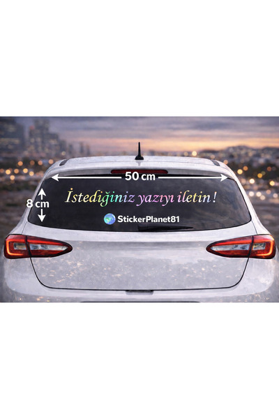 AlpiLeo Kişiye Özel Hackback Araç Arka Cam Yazısı Sticker| Golf,Corsa Polo vb...