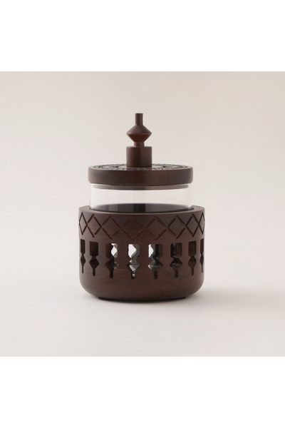 Dallaty Sugar Pot Roshn Collection, Brown 10*10*18Cm