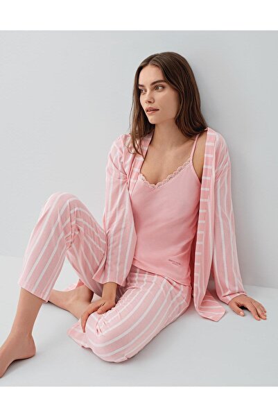 Pierre Cardin Set de pijamale pentru femei, 3 piese, în cutie – 50% modal, 50...
