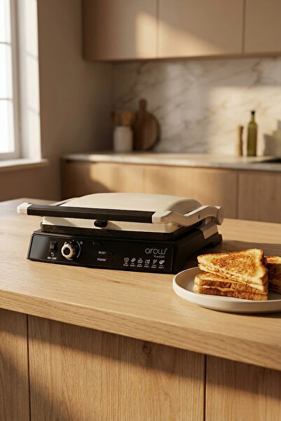 Porsima آلة تحميص الخبز TR-4469 Arow ToastGrill باللون الكريمي