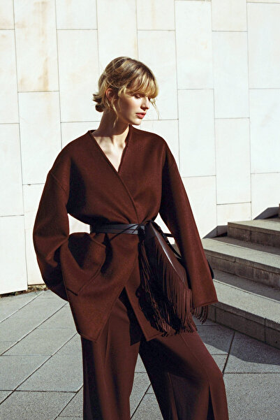 H&M Yün Karışımlı El Yapımı Kaban