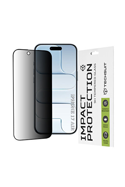 Techsuit iPhone 17 Air 111D Privacy Full Glue Glass Film, black