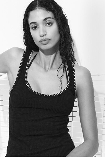 H&M Lastik Örgülü Elbise