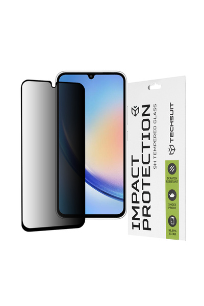 Techsuit Samsung Galaxy A34 5G 111D Privacy Full Glue Glass Film, black
