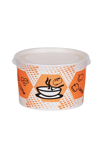 BENCUP Kapaklı Karton Çorba Kasesi 16 Oz - 25 Adet