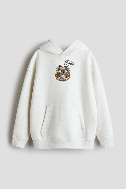 H&M Kapüşonlu ve Baskılı Üst
