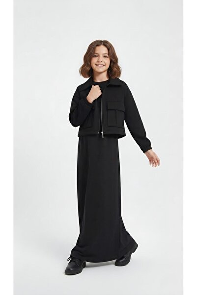 Joui Co Set de 2 piese pentru fete, cu jachetă sport elegantă, potrivit pentr...