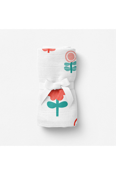 itsybitsy Amulet Blossom, Muslin Baby Blanket, 70X70 cm