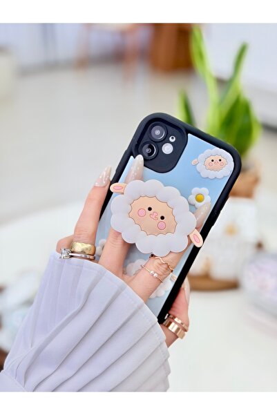 Go Aksesuar iPhone 11 Compatible Pop Socket Kuzu Designed Flexible Silicone C...