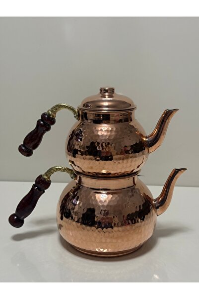 Erişim Bakırhanem Sebe 1 mm Thick Hammered Copper Teapot (Family Size)
