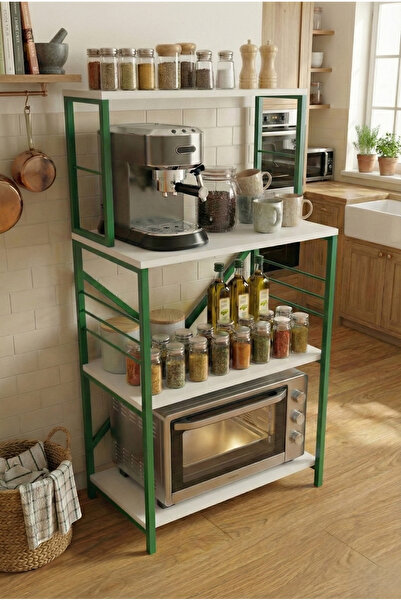 Boss Group Çok Amaçlı Mutfak Rafı Mikrodalga Mini Fırın Standı Metal Ayaklı K...