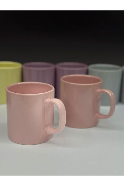 KirLiNova 7 Colored Ceramic Mugs – Set for 2 People