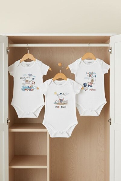 Fuar Baby مجموعة ملابس داخلية للأطفال الأولاد مكونة من مطبوع قطع بأكمام قصيرة...