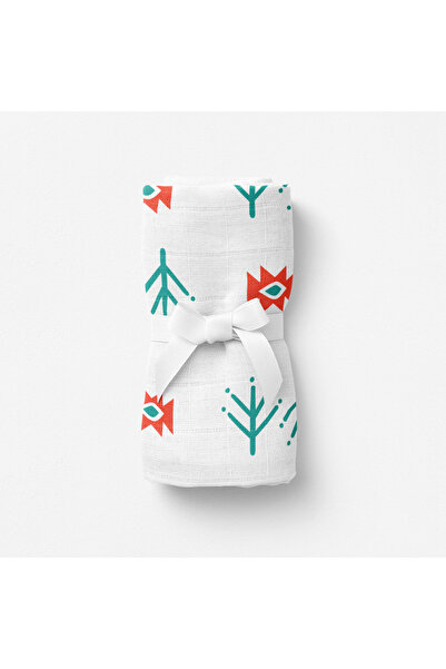 itsybitsy Big Flower Blossom Amulet, Muslin Baby Blanket, 100x100 cm