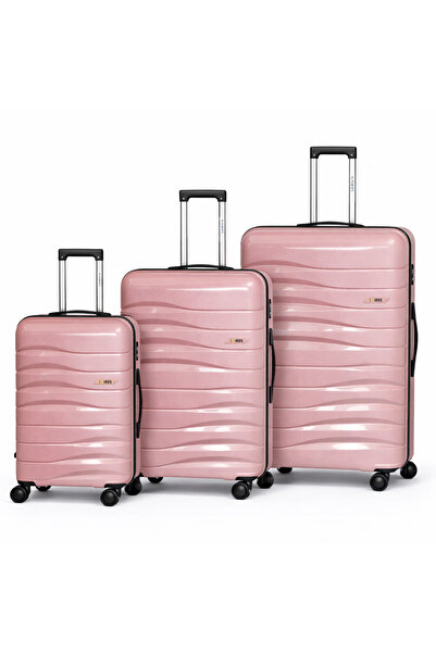 Kairos طقم حقائب سفر من 3 قطع، مصنوع من مادة البولي بروبيلين مع قفل TSA، مقاس...