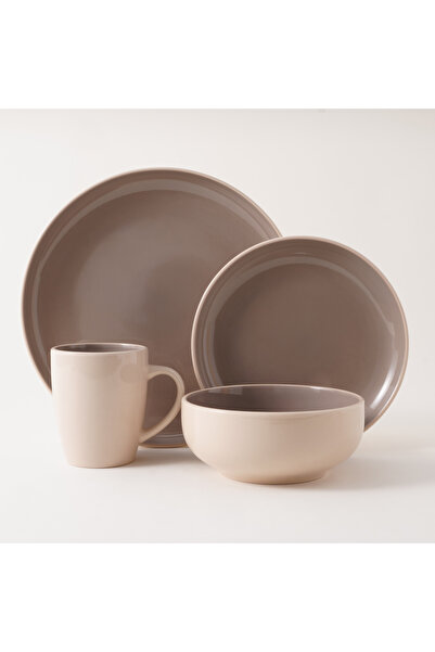 LA MESA 16pcs stoneware dinner set, beige