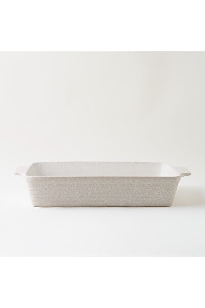 LA MESA oven to table wavy rectangular dish 43*26*7.5cm, beige
