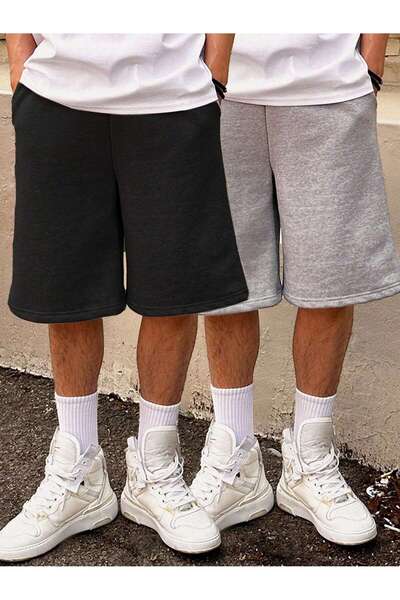 DAXİS Sportwear Company Pantaloni scurți din bumbac pieptănat cu șireturi pen...