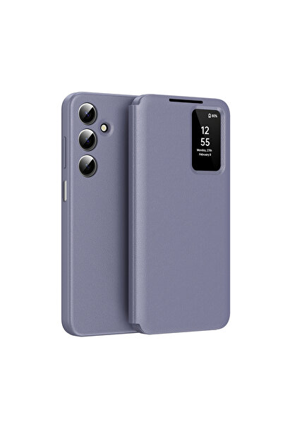 Techsuit Samsung Galaxy A17 5G SmartView Series book cover, purple