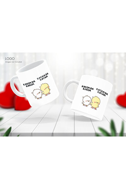 Beramussa Two Mugs – Couple Mugs with Husband and Wife Chick Design – Gift fo...