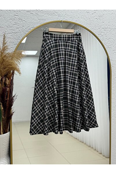 BENAHOLL Saime Mini Plaid Skirt-Bn4580 Khaki